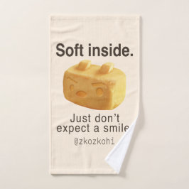 Soft Inside: Iron T Pineapple Cake Funny Quote Art Handtuch