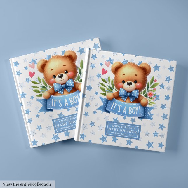 Soft It is a Boy Teddy Bar Guest Book for Boys Gästebuch (Soft It’s a Boy Teddy Bear Guest Book for Boys)