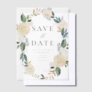 Soft Ivory Blumengarten Save the Date