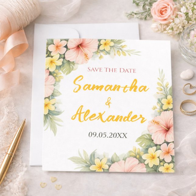 Soft & Joyful Tropical Garden   Save The Date (Von Creator hochgeladen)