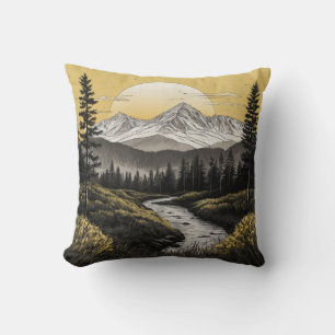 Soft Kissen mit majestätischem Gebirgsdesign