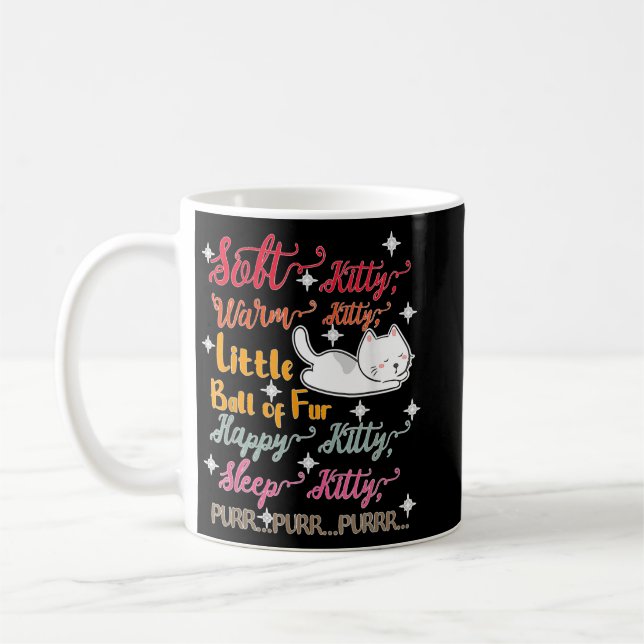 Soft Kitty Warm Kätzchen Kleine Ball Pelzschlafkit Kaffeetasse (Links)