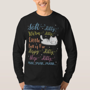 Soft Kitty Warm Kätzchen Kleine Ball Pelzschlafkit T-Shirt