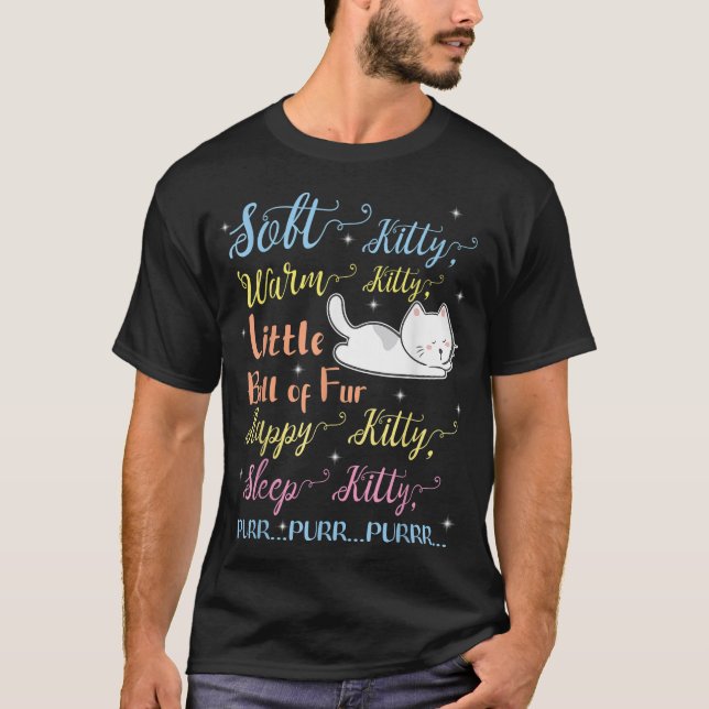 Soft Kitty Warm Kätzchen Kleine Ball Pelzschlafkit T-Shirt (Vorderseite)