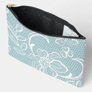 "Soft Lacy Floral look" Print Cosmetic/Pencil Bag Zubehörtasche