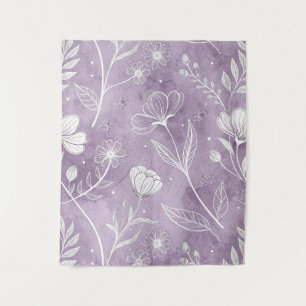 Soft Lavender Blumen-Wandtapete – 127 cm x 152 cm Wandteppich