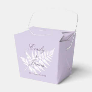 Soft Lavender Weiße Fern Klein Verpackung Party Geschenkschachtel