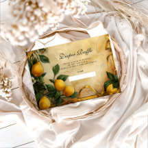 Soft Lemon Garden Baby Shower Diapper Raffle