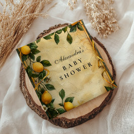Soft Lemon Garden Baby Shower Serviette