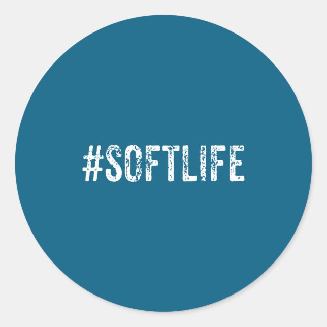 Soft Life Dont Stress Stress Softlife Softli  Runder Aufkleber (Vorderseite)