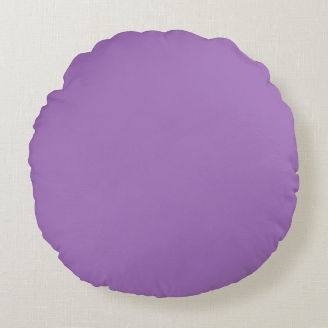 Soft Lila Rundes Kissen (Vorderseite)