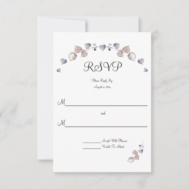 Soft Lila schottische Heather Wedding RSVP Karte (Vorderseite)