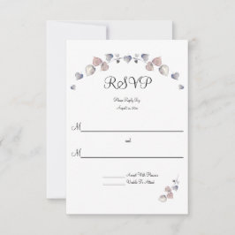 Soft Lila schottische Heather Wedding RSVP Karte