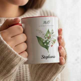 Soft Lily of the Valley – May Birth Month Tasse