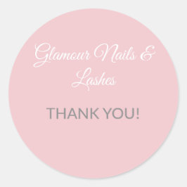 Soft Luxury Thank You Stickers for Beauty Business