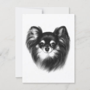Soft Majesty - Hand bemalt Chihuahua Art Postkarte