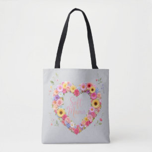 Soft Mama – Farbige Blumenherz-Mutterschaftsdesign Tasche