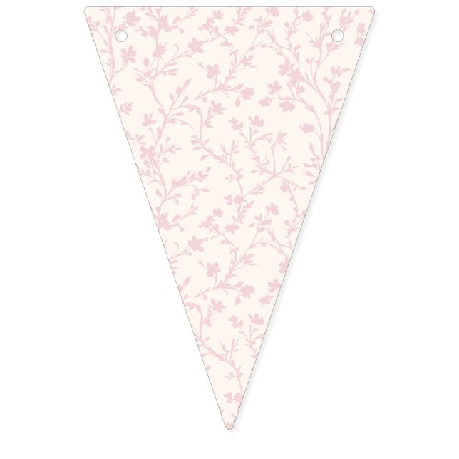 Soft Meadow Blush Pink - Neutral Wimpelkette (Erste Fahne)
