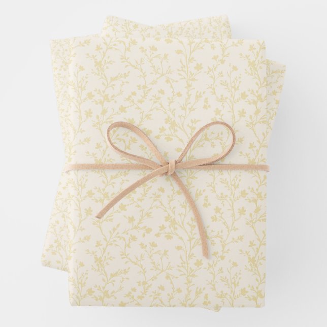 Soft Meadow Buttercream - Neutral Geschenkpapier Set (Beispiel)