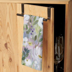 Soft Meadow Floral Aquarell Geschirrtuch