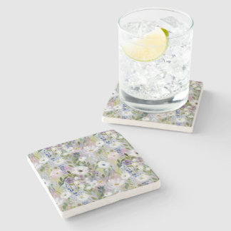 Soft Meadow Floral Aquarell Steinuntersetzer