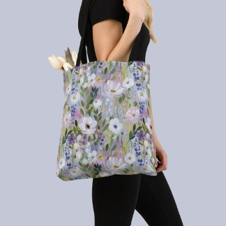 Soft Meadow Floral Aquarell Tasche
