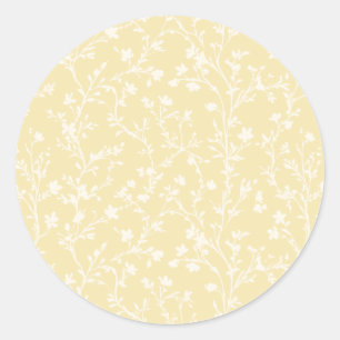 Soft Meadow Neutral - Buttercreme Runder Aufkleber
