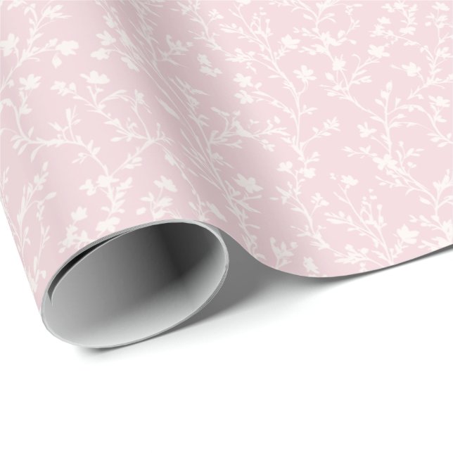 Soft Meadow Neutral - Rosafarben Geschenkpapier (Rolleneckpunkt)