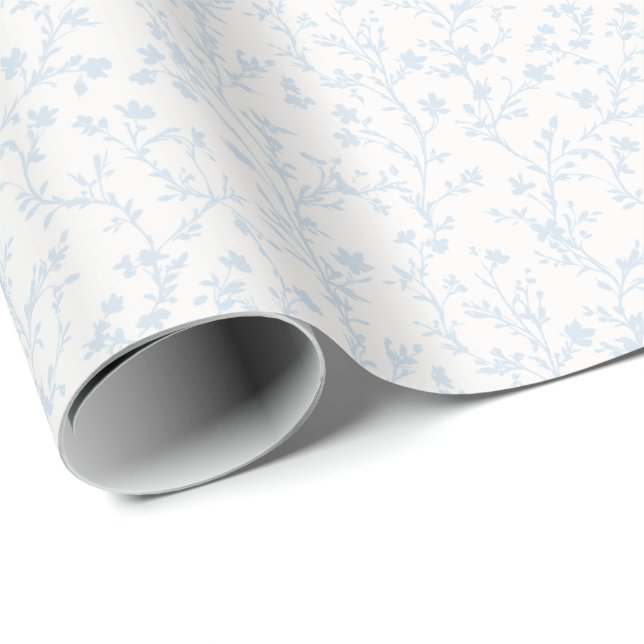Soft Meadow Powder Blau - Neutral Geschenkpapier (Rolleneckpunkt)