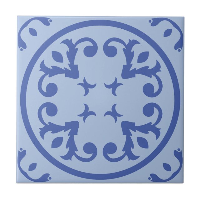 Soft Medallion Scroll Fliese (Vorderseite)