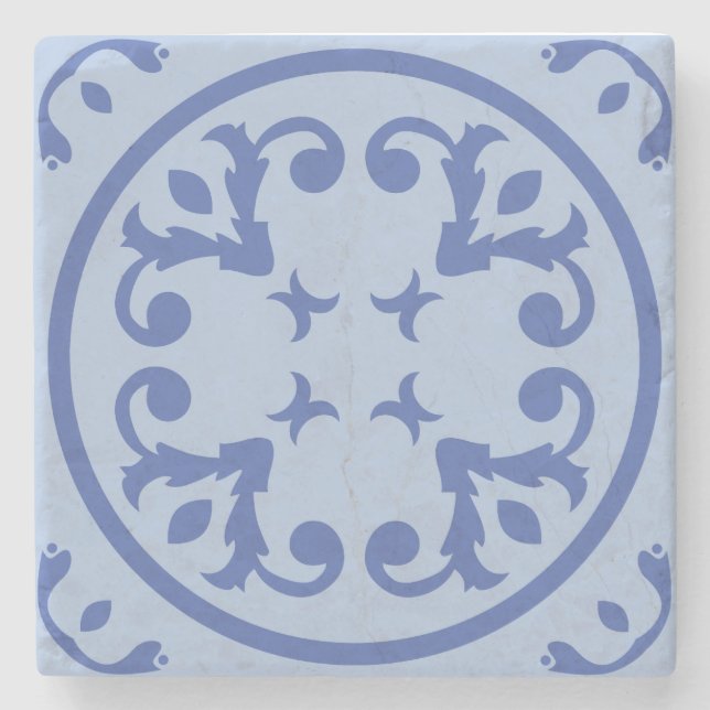 Soft Medallion Scroll Steinuntersetzer (Vorderseite)