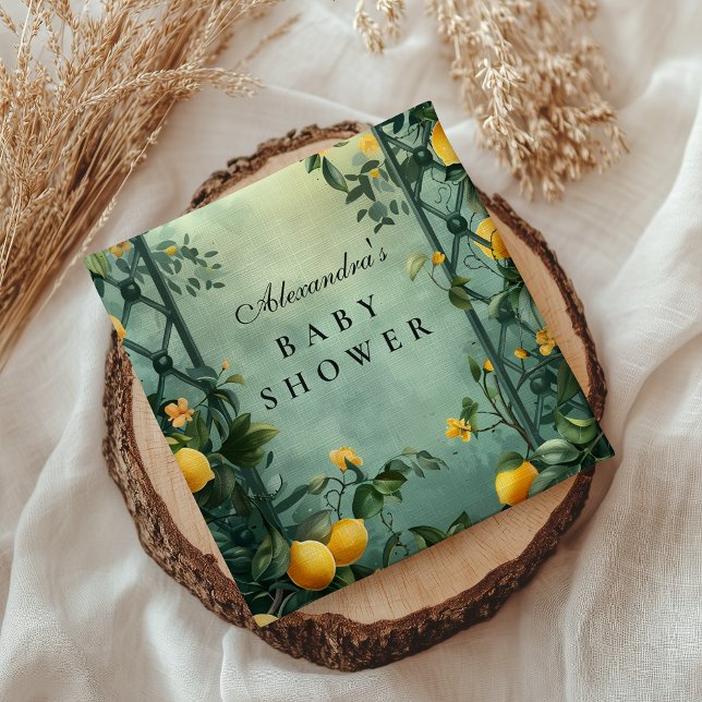 Soft Mint Citrus Baby Shower Serviette (Von Creator hochgeladen)