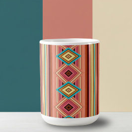 Soft Multi-Colored Diamond & Stripes Spezial-Tasse Kaffeetasse