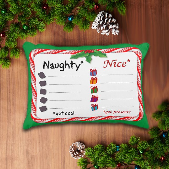 Soft Naughty ou Nice Coussin (Créateur téléchargé)