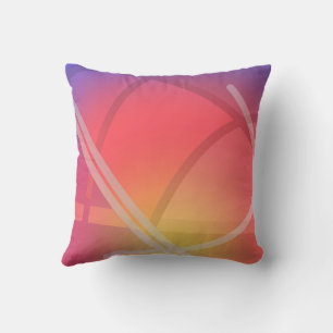 Soft Neon Layered Abstract Design Kissen