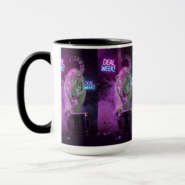 Soft Neon Strength – Tiger Mug Tasse (Links)