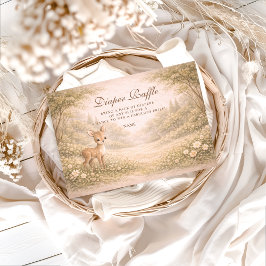 Soft Neutral Forest Critters Diapper Raffle Begleitkarte
