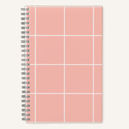 Soft Neutral Grid Pattern Minimal Check Design Notizbuch