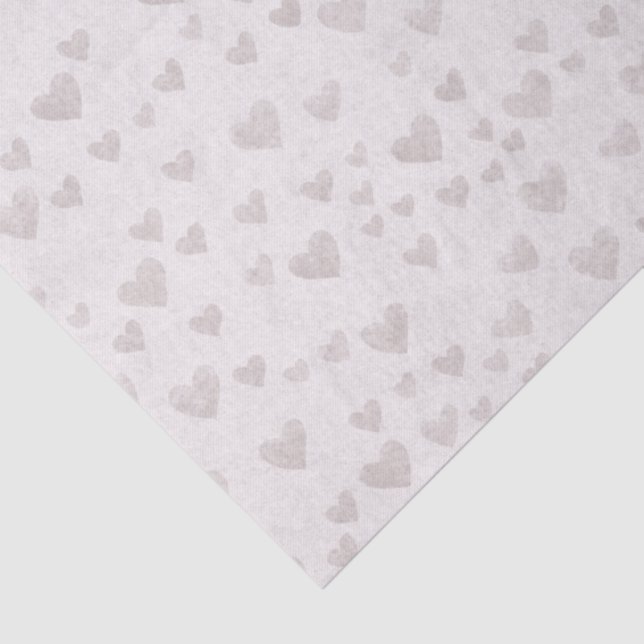 Soft Neutral Hearts Tissue Paper Seidenpapier (Ausschnitt)