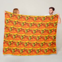 Soft Orange Frucht Ästhetik Fleecedecke