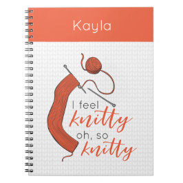 Soft Orange ich fühle mich knett, Oh, so knitty Notizblock