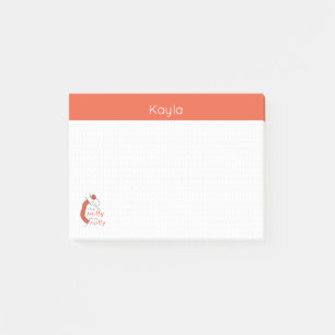 Soft Orange ich fühle mich knett, Oh, so knitty Post-it Klebezettel