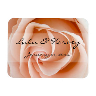 Soft Orange Rose Personal Wedding Magnet