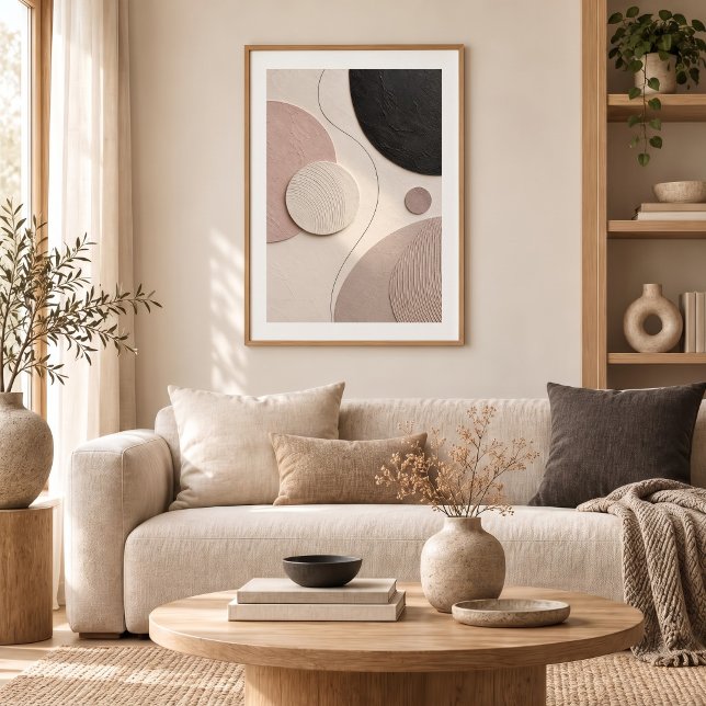Soft Orbit | Minimal Abstract Plaster Art Print Poster (Von Creator hochgeladen)