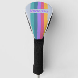 Soft Pansy Dream Pin Striped with Name Golf Headcover
