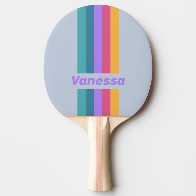 Soft Pansy Dream Pin Striped with Name Tischtennis Schläger (Vorderseite)