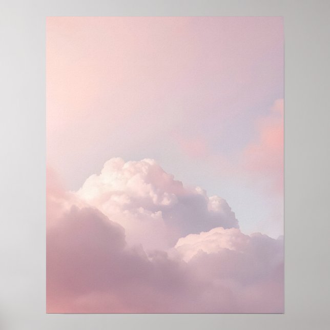 Soft Pastel Cloud Sky Art Print Poster (Vorne)