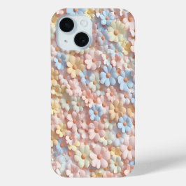 Soft Pastel floral Daisy Phone Case mit 3D-Petalen
