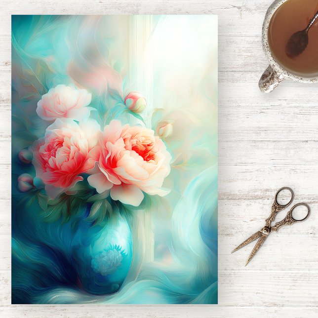 Soft Pastel Floral Watercolor Tissue Paper Seidenpapier (Von Creator hochgeladen)