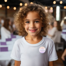 Soft Pastel Gradient Gingham Birthday Nametag